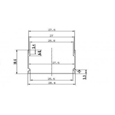 Алюмінієвий профіль накладний ЛП20 20×30 мм чорний анодований 2м (ціна 1м)