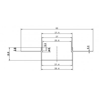 Анодированный профиль для led ленты в гипсокартон LSG20 2м (цена 1м)