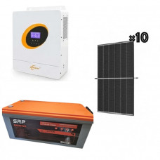 Автономна сонячна електростанція з інвертором 5500Вт 48V + 10шт сонячні пан...