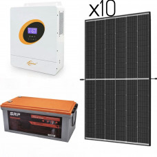 Автономная солнечная электростанция с инвертором 5500Вт 48V + 10шт солнечны...
