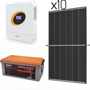 Автономная солнечная электростанция с инвертором 5500Вт 48V + 10шт солнечны...