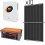 Автономна сонячна електростанція з інвертором 5500Вт 48V + 10шт сонячні панелі 445Вт  + LiFePO4 акумулятор 48V 100Ah 5120Вт - фото №1