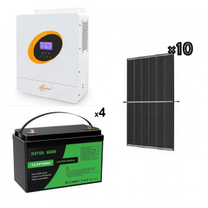 Автономная солнечная электростанция с инвертором 5500Вт 48V + солнечные пан...