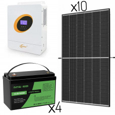 Автономная солнечная электростанция с инвертором 5500Вт 48V + солнечные пан...