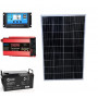 Зарядная станция на солнечной батарее 120W + инвертор 500W (макс 1000W) правильная чистая синусоида + ШИМ и АКБ 12V 60Ah (780Вт) LED STORY - фото №1