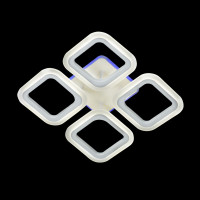 Белая декоративная люстра 80Вт из геометрических контуров 3000-6500К с RGB-подсветкой и димером