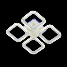 Белая декоративная люстра 80Вт из геометрических контуров 3000-6500К с RGB-подсветкой и димером