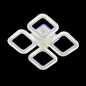 Белая декоративная люстра 80Вт из геометрических контуров 3000-6500К с RGB-подсветкой и димером