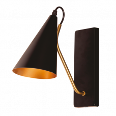 Бра декоративне чорне з металевим кріпленням цоколь Е27