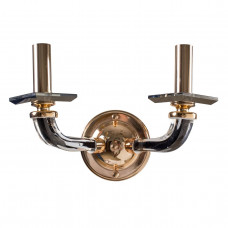 Бра декоративне класичне подвійне E14 золото бронза IP20