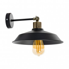 Бра для гостиной черное ретро дизайн E27 регулируемый угол наклона