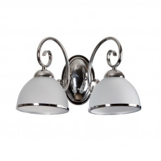 Бра дволампове з хромованою арматурою, патрон E27