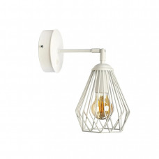 Бра мінімалізм білий з вбудованим вимикачем патрон Е27