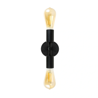 Бра настінне E27 led метал дволампове