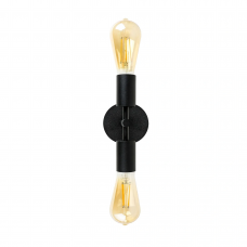 Бра настінне E27 led метал дволампове