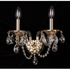 Бра настінне золоте з акриловими підвісами під лампи E14