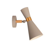 Сучасне бра сіре з регулюванням кута нахилу метал/дерево E27