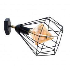 Черный каркасный светильник-бра под лампу Е27