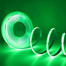 COB led лента 24V 320д.м. декоративная зеленая 10Вт/м 1000Лм, бобина 5м (це...