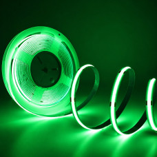 COB led лента 24V 320д.м. декоративная зеленая 10Вт/м 1000Лм, бобина 5м (це...