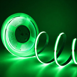 COB led лента 24V 320д.м. декоративная зеленая 10Вт/м 1000Лм, бобина 5м (цена 1м)