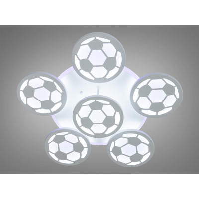 Декоративна led люстра біла 105Вт 3200-6000К для ігрової зони з пультом, димером та rgb