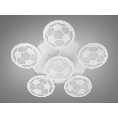 Декоративна led люстра біла 105Вт 3200-6000К для ігрової зони з пультом, димером та rgb