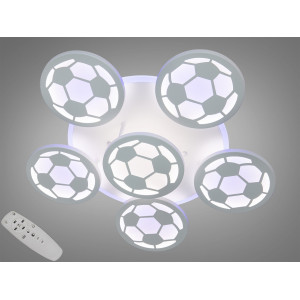 Декоративна led люстра біла 105Вт 3200-6000К для ігрової зони з пультом, димером та rgb