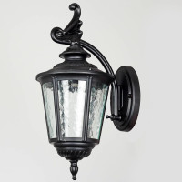 Декоративний ліхтар на стіну під лампу Е27 чорний