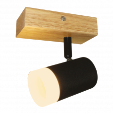 Дерев’яний накладний світильник з поворотним плафоном GU10