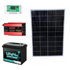 Портативна електростанція для будинку 500Вт із сонячною панеллю 120W та АКБ...