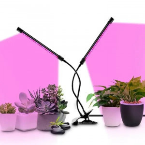 Фітолампа для рослин 20W Full Spectrum 2 гілки USB з таймером на прищіпці