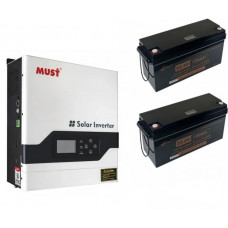 Гибридный инвертор 3.2 кВт чистый синус 24V с LiFePO4 аккумулятором 24V 100...