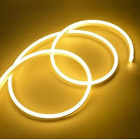 Гнучкий led неон 12V теплий білий 120 LED/м 5 метрів з блоком живлення