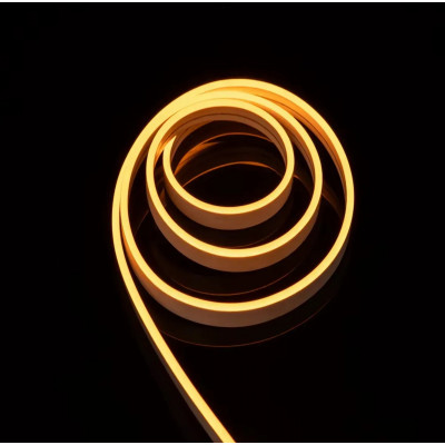 Готовий набір led неону жовтий 12V 6×12 мм 5м SMD2835 з блоком живлення