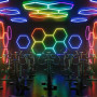 Світильник для комерційних приміщень 112W світлодіодний RGB 21120Lm 5hexs Біжучий вогонь - фото №6
