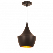 Інтер’єрний світильник чорного кольору з золотим відблиском цоколь E27