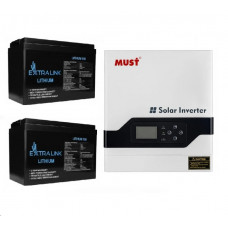 Комплект инвертор и аккумулятор (гибридный инвертор 3024 Вт MUST PV18-3024 ...