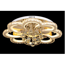 Яскрава світлодіодна люстра 148Вт 3200-6000К золото для великої кімнати з п...