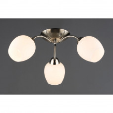 Классическая потолочная люстра с тремя стеклянными плафонами E27