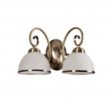 Класичне бра на стіну 2 плафони бронза цоколь E27