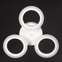 Компактная led-люстра 36Вт на 3 плафона белая 3000-6500К с пультом ДУ