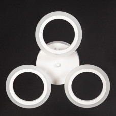 Компактна led-люстра 36Вт на 3 плафони біла 3000-6500К з пультом ДУ