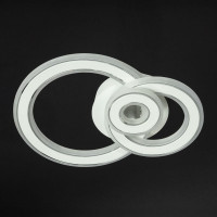 Компактна led люстра 86Вт 3 кільця 3200-6000К біла