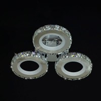 Компактная led люстра с пультом 41×41 см три источника света 78Вт