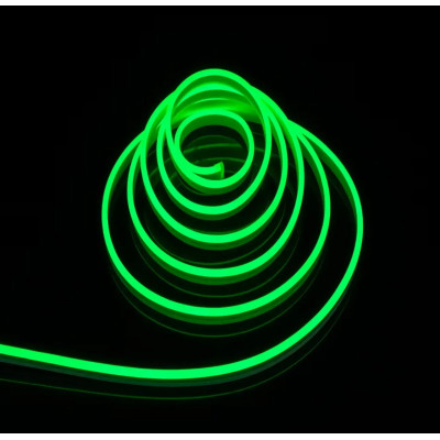 Комплект гибкого неона 12V 120дм. 6×12мм 5 м зеленый IP65