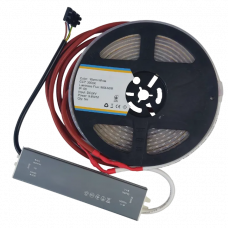 Освещение для сауны и бани лед лента 5м 3000K теплый белый + блок питания 24В IP68