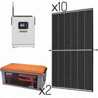 Комплект резервного электропитания с солнечными панелями 445 Вт (10 шт.), и...