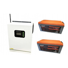 Інвертор автономний 5,5кВт 220В + 2 акумулятори SRP LiFePO4 48V100A комплек...