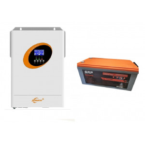 Резервне живлення для квартири інвертор 5500Вт JsdsolarJ5500HP-24 +акумулятор SRP LiFePO4 48V100A
